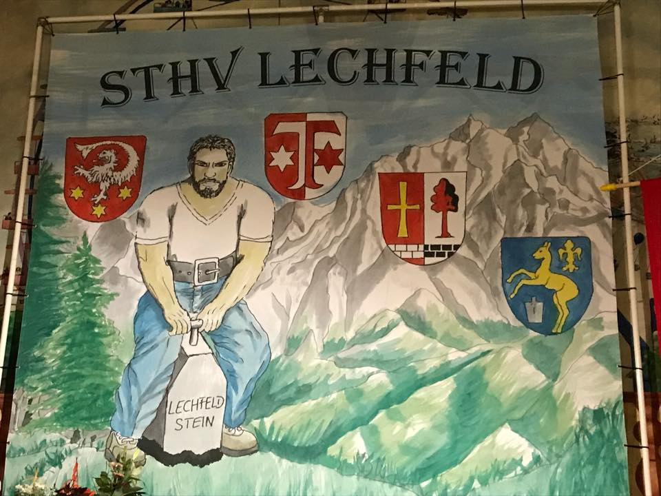 Steinheben Wettbewerb in Lechfeld