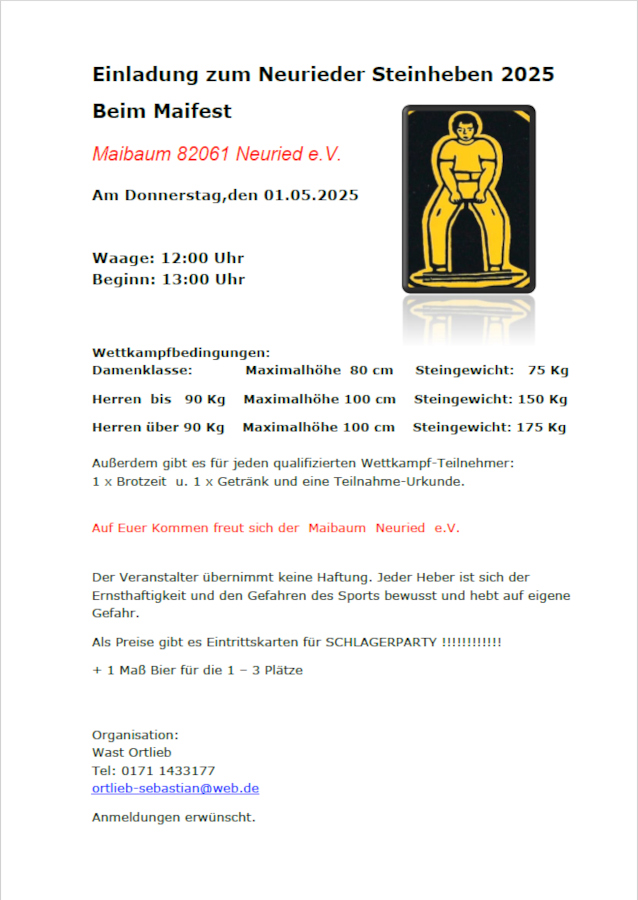 Neurieder Steinheben 2025